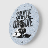 Skate oder Die (Hockey) Große Uhr (Winkel)