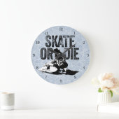 Skate oder Die (Hockey) Große Uhr (Zuhause)