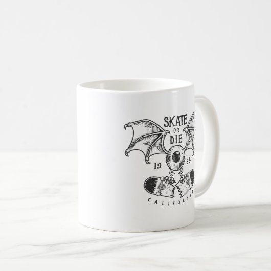 Skate oder Die Kaffeetasse (VorderseiteRechts)