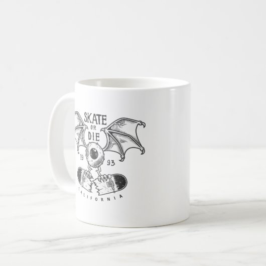 Skate oder Die Kaffeetasse (Vorderseite Links)