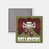 Skate oder die mit Engelsflügeln Magnet (Vorderseite/Rückseite)