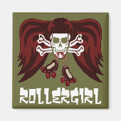 Skate oder die mit Engelsflügeln Magnet (Vorne)