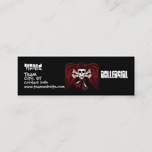 Skate oder die mit Engelsflügeln Mini Visitenkarte (Vorderseite)