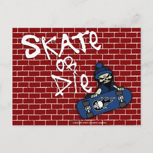 Skate oder Die Postkarte (Vorderseite)