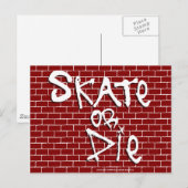 Skate oder Die Postkarte (Vorne/Hinten)