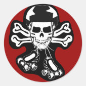 Skate oder die runder aufkleber (Vorderseite)