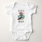 Skate oder die Skateboarder Boy Baby Strampler (Vorderseite)
