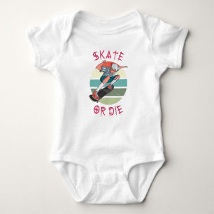 Skate oder die Skateboarder Boy Baby Strampler