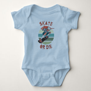 Skate oder die Skateboarder Boy Baby Strampler