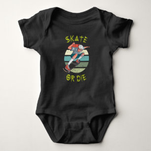 Skate oder die Skateboarder Boy Baby Strampler