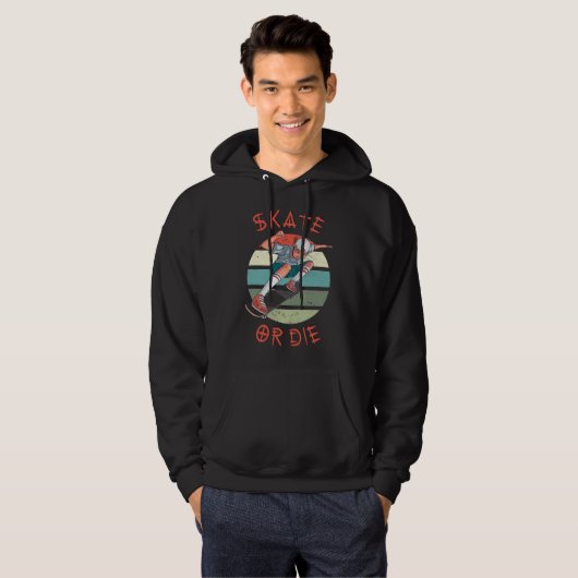 Skate oder die Skateboarder Boy Hoodie (Vorne ganz)