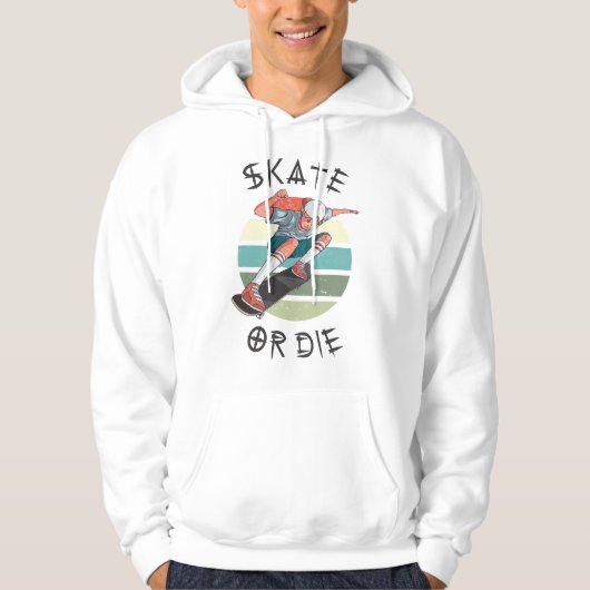 Skate oder die Skateboarder Boy Hoodie (Vorderseite)