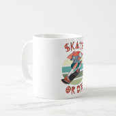 Skate oder die Skateboarder Boy Kaffeetasse (Vorderseite Links)