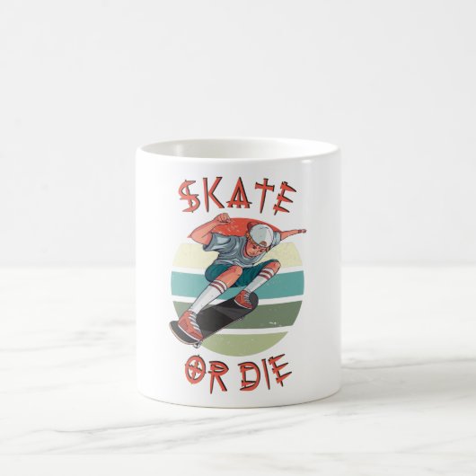 Skate oder die Skateboarder Boy Kaffeetasse (Mittel)