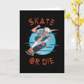 Skate oder die Skateboarder Boy Karte (Gelbe Blume)