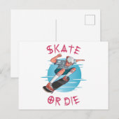 Skate oder die Skateboarder Boy Postkarte (Vorne/Hinten)
