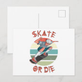 Skate oder die Skateboarder Boy Postkarte (Vorne/Hinten)