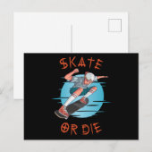 Skate oder die Skateboarder Boy Postkarte (Vorne/Hinten)