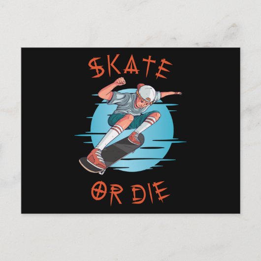 Skate oder die Skateboarder Boy Postkarte (Vorderseite)