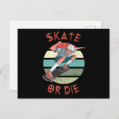 Skate oder die Skateboarder Boy Postkarte (Vorne/Hinten)