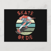 Skate oder die Skateboarder Boy Postkarte (Vorderseite)