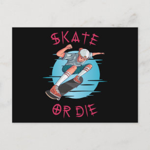 Skate oder die Skateboarder Boy Postkarte
