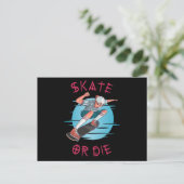 Skate oder die Skateboarder Boy Postkarte (Stehend Vorderseite)