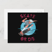Skate oder die Skateboarder Boy Postkarte (Vorne/Hinten)