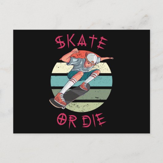 Skate oder die Skateboarder Boy Postkarte (Vorderseite)