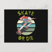 Skate oder die Skateboarder Boy Postkarte (Vorderseite)