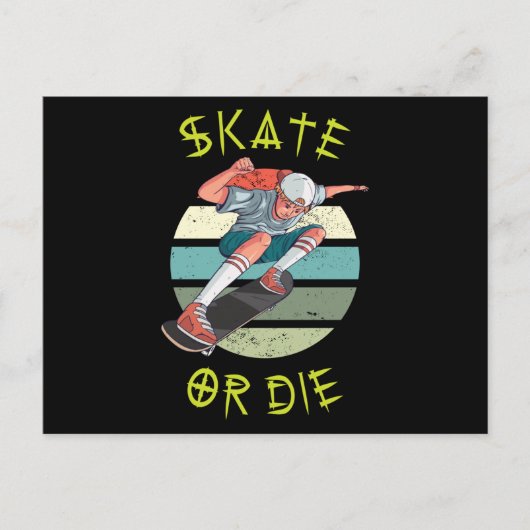 Skate oder die Skateboarder Boy Postkarte (Vorderseite)