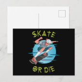 Skate oder die Skateboarder Boy Postkarte (Vorne/Hinten)
