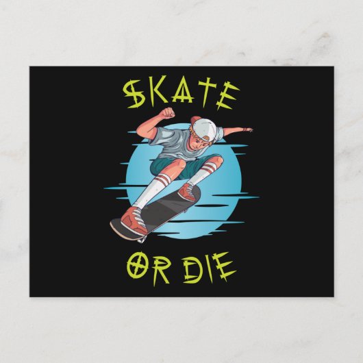 Skate oder die Skateboarder Boy Postkarte (Vorderseite)