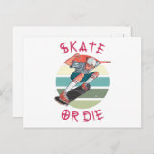 Skate oder die Skateboarder Boy Postkarte (Vorne/Hinten)