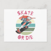 Skate oder die Skateboarder Boy Postkarte (Vorderseite)