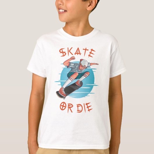 Skate oder die Skateboarder Boy T-Shirt (Vorderseite)