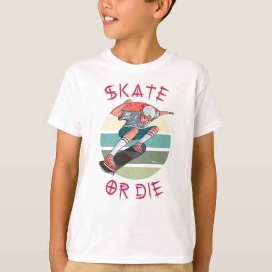 Skate oder die Skateboarder Boy T-Shirt (Vorderseite)
