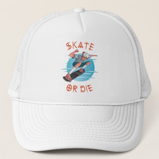 Skate oder die Skateboarder Boy Truckerkappe (Vorderseite)