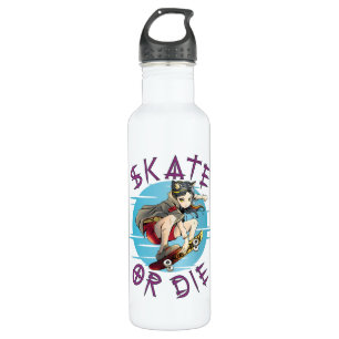Skate oder die Skateboarder Girl Edelstahlflasche