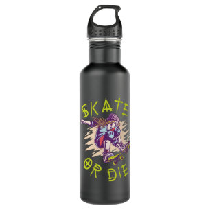 Skate oder die Skateboarder Girl Edelstahlflasche