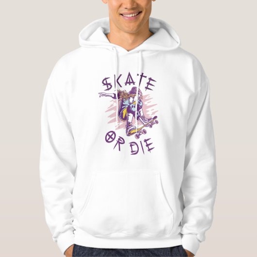 Skate oder die Skateboarder Girl Hoodie (Vorderseite)