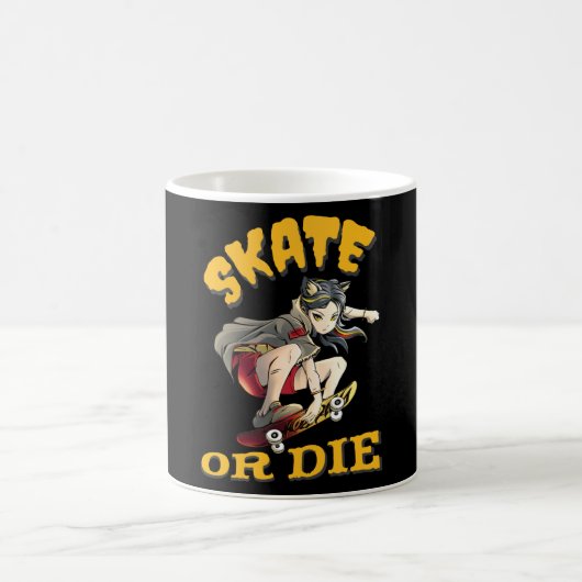Skate oder die Skateboarder Girl Kaffeetasse (Mittel)