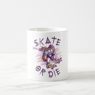 Skate oder die Skateboarder Girl Kaffeetasse