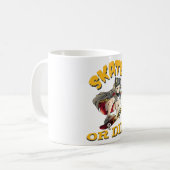 Skate oder die Skateboarder Girl Kaffeetasse (Vorderseite Links)