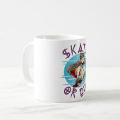 Skate oder die Skateboarder Girl Kaffeetasse (Vorderseite Links)