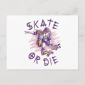 Skate oder die Skateboarder Girl Postkarte (Vorderseite)