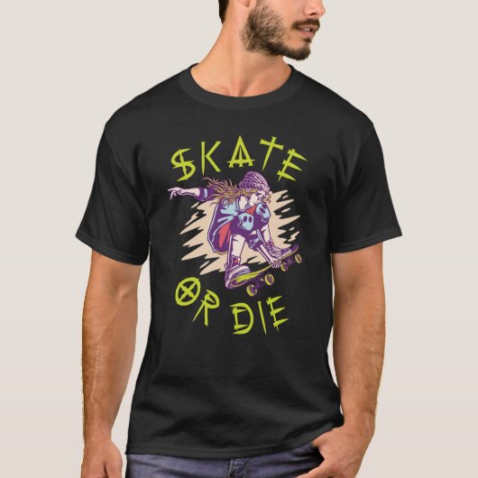 Skate oder die Skateboarder Girl T-Shirt (Vorderseite)