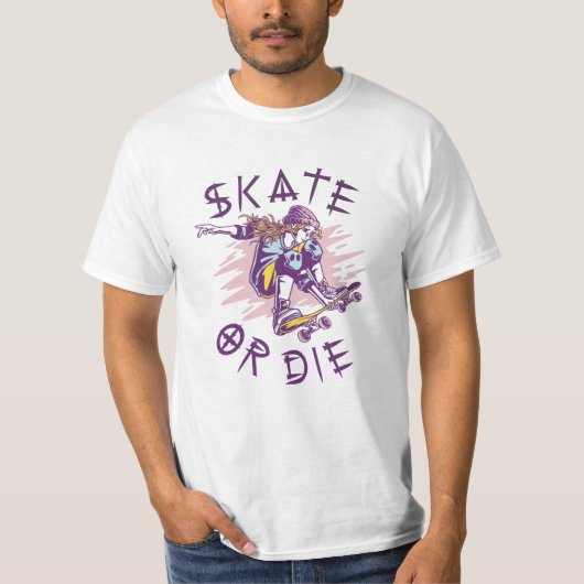 Skate oder die Skateboarder Girl T-Shirt (Vorderseite)