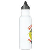 Skate oder die Skeleton-Skateboarder Edelstahlflasche (Links)