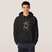 Skate oder die Skeleton-Skateboarder Hoodie (Vorne ganz)